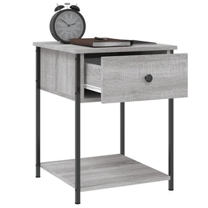 Comodino Grigio Sonoma 44x45x58 cm in Legno Multistrato 825849