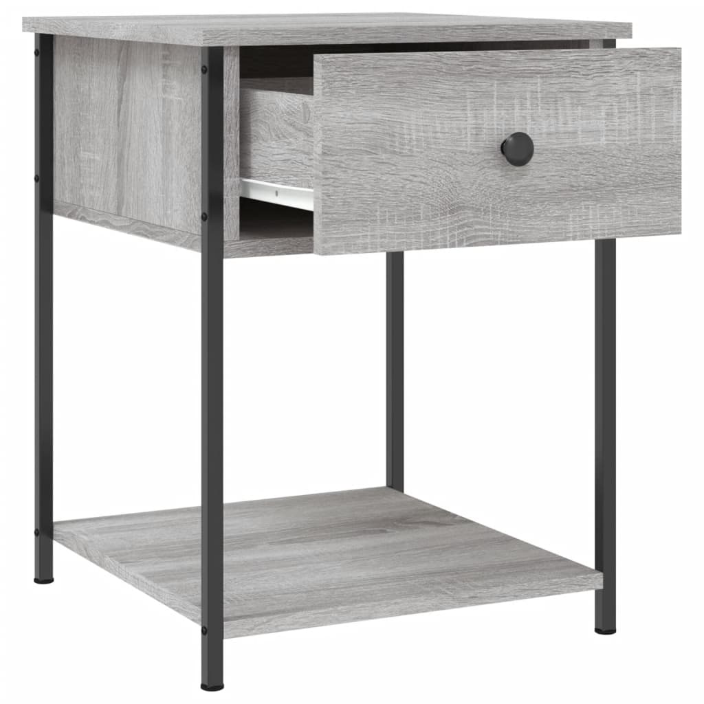 Comodino Grigio Sonoma 44x45x58 cm in Legno Multistrato 825849