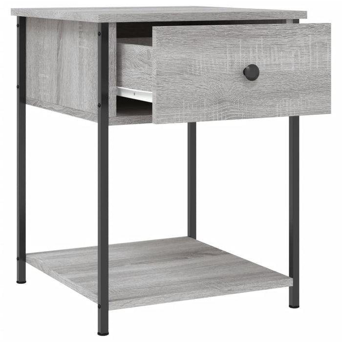 Comodino Grigio Sonoma 44x45x58 cm in Legno Multistrato 825849