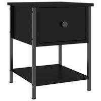 Comodino Nero 34x35,5x45 cm in Legno Multistrato 825853