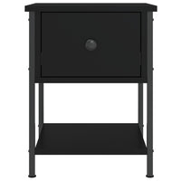 Comodino Nero 34x35,5x45 cm in Legno Multistrato 825853