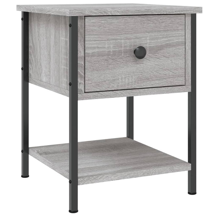 Comodino Grigio Sonoma 34x35,5x45 cm in Legno Multistrato 825859