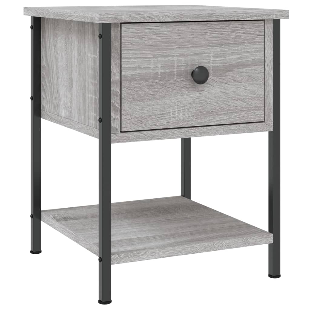 Comodino Grigio Sonoma 34x35,5x45 cm in Legno Multistrato 825859