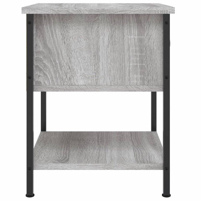 Comodino Grigio Sonoma 34x35,5x45 cm in Legno Multistrato 825859