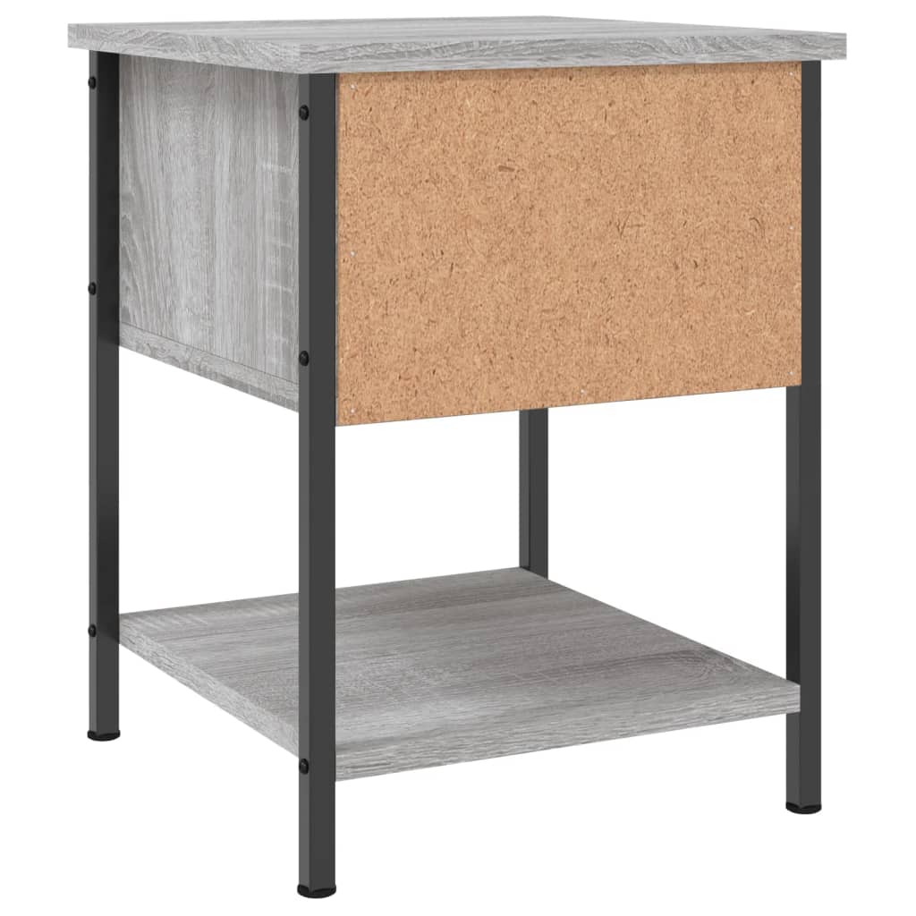 Comodino Grigio Sonoma 34x35,5x45 cm in Legno Multistrato 825859