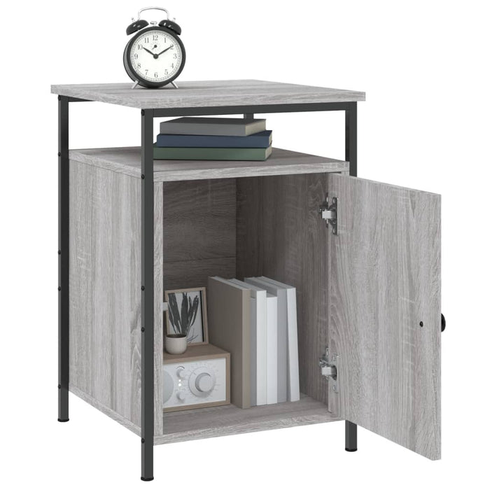 Comodino Grigio Sonoma 40x42x60 cm in Legno Multistrato 825869