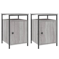 Comodini 2 pz Grigio Sonoma 40x42x60 cm in Legno Multistrato 825870