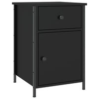 Comodino Nero 40x42x60 cm in Legno Multistratocod mxl 79478