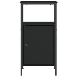 Comodino Nero 41x31x80 cm in Legno Multistrato 825923