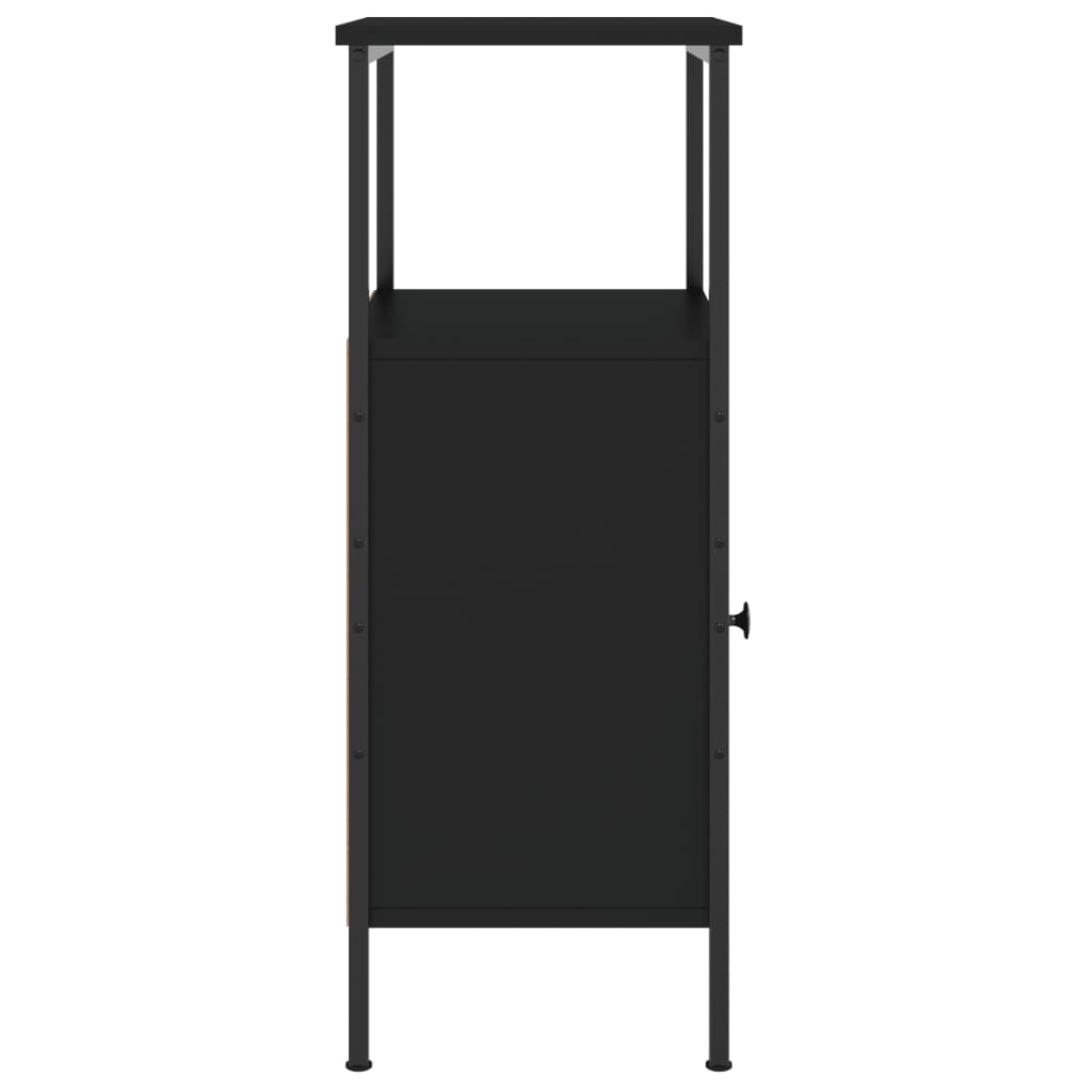 Comodino Nero 41x31x80 cm in Legno Multistrato 825923