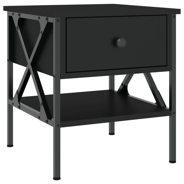 Comodino Nero 40x42x45 cm in Legno Multistrato 825953