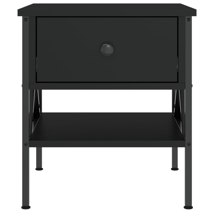 Comodino Nero 40x42x45 cm in Legno Multistrato 825953