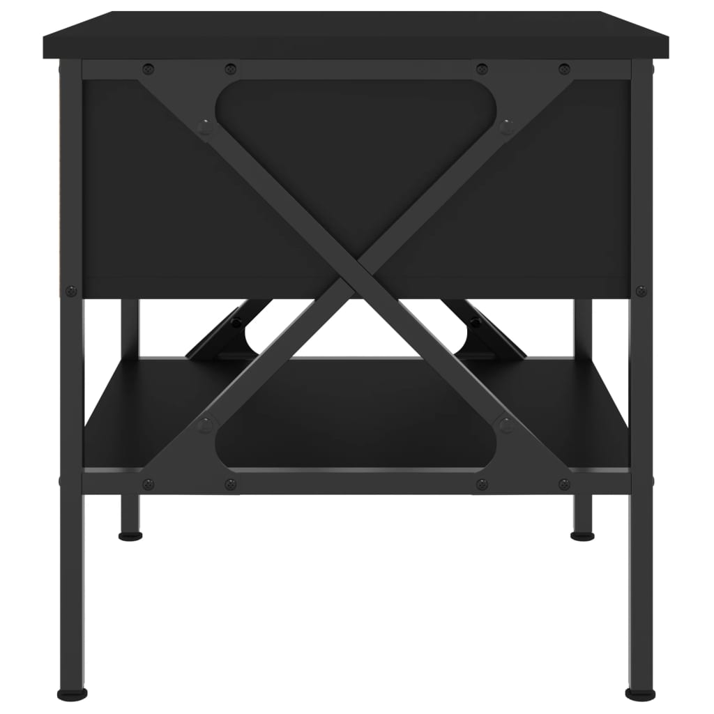 Comodino Nero 40x42x45 cm in Legno Multistrato 825953