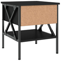 Comodino Nero 40x42x45 cm in Legno Multistrato 825953