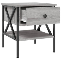 Comodino Grigio Sonoma 40x42x45 cm in Legno Multistrato 825959