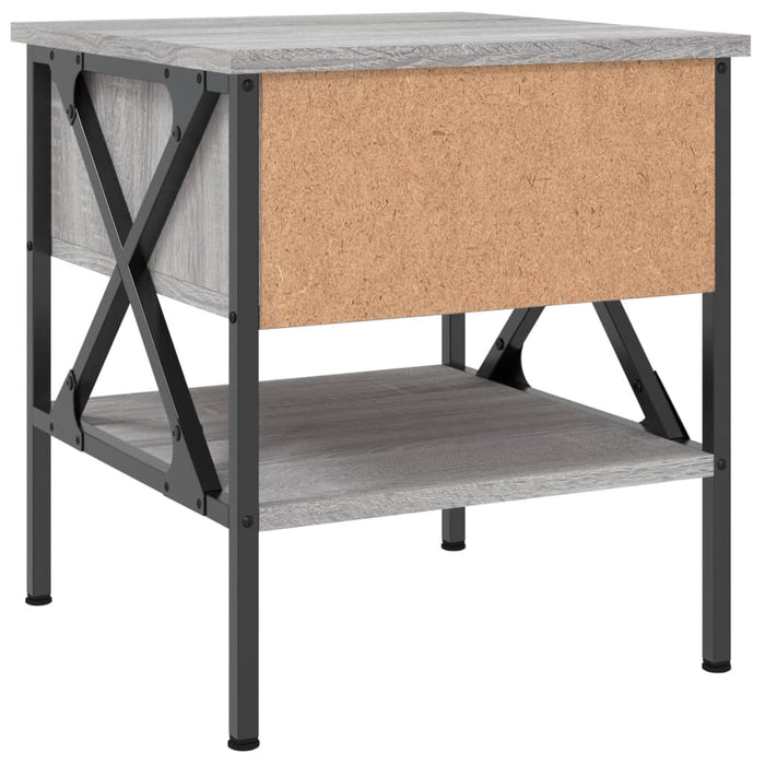 Comodino Grigio Sonoma 40x42x45 cm in Legno Multistrato 825959