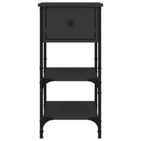 Comodino Nero 34x36x70 cm in Legno Multistrato 825973