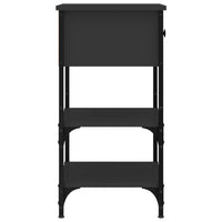 Comodino Nero 34x36x70 cm in Legno Multistrato 825973