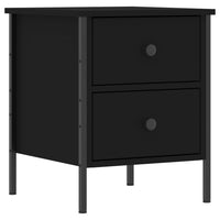 Comodino Nero 40x42x50 cm in Legno Multistrato 825983