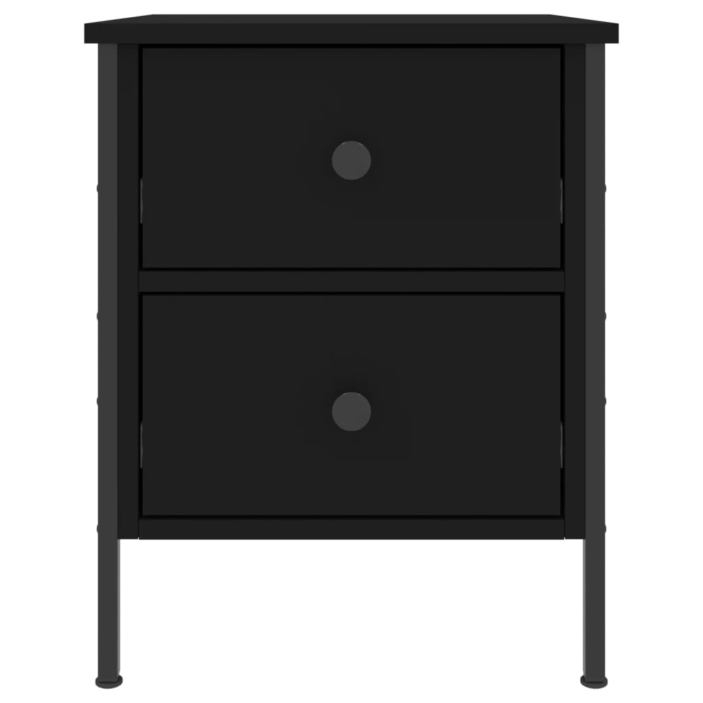 Comodino Nero 40x42x50 cm in Legno Multistrato 825983