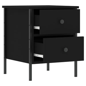 Comodino Nero 40x42x50 cm in Legno Multistrato 825983