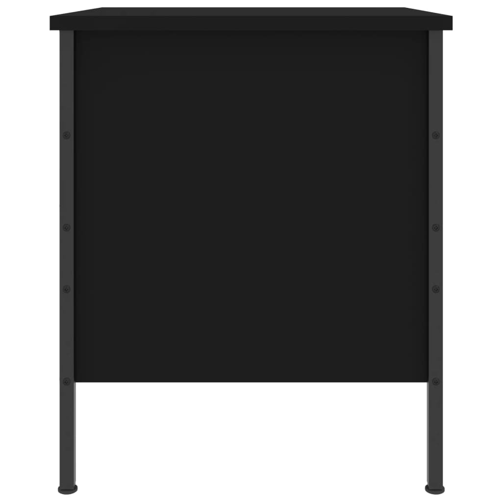 Comodino Nero 40x42x50 cm in Legno Multistrato 825983