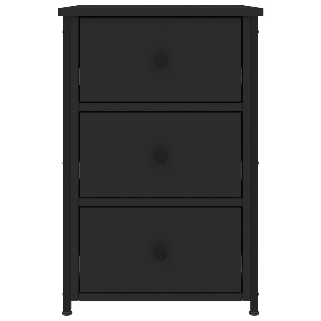 Comodino Nero 40x36x60 cm in Legno Multistrato 825993