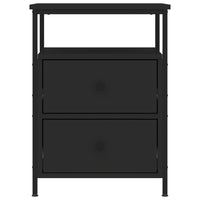 Comodino Nero 44x45x60 cm in Legno Multistrato 826003