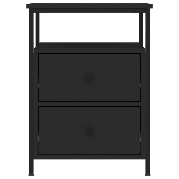 Comodino Nero 44x45x60 cm in Legno Multistrato 826003