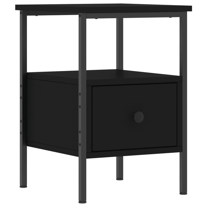 Comodino Nero 34x36x50 cm in Legno Multistratocod mxl 129930