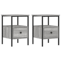 Comodini 2pz Grigio Sonoma 34x36x50 cm in Legno Multistratocod mxl 105952