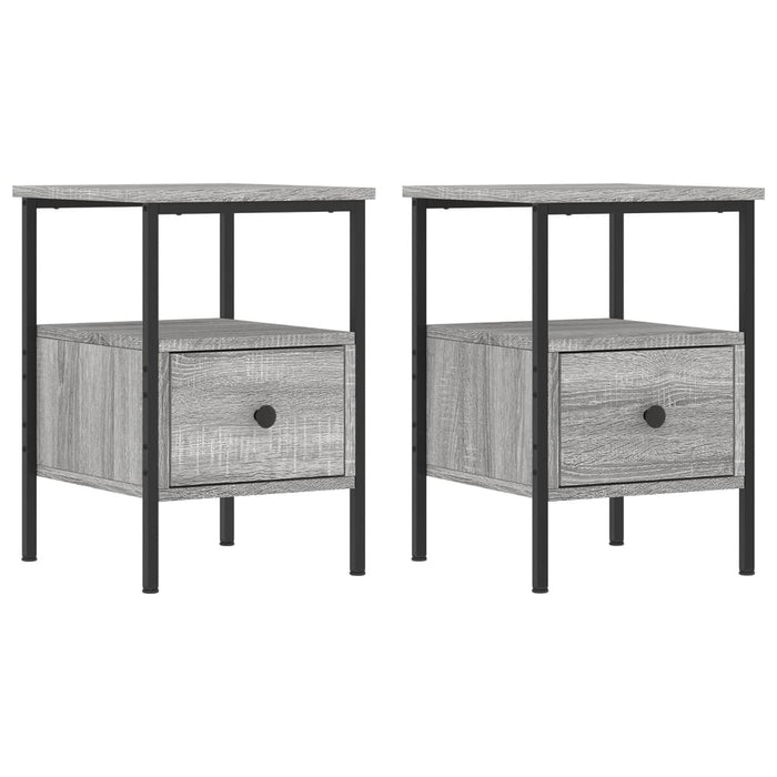 Comodini 2pz Grigio Sonoma 34x36x50 cm in Legno Multistratocod mxl 105952