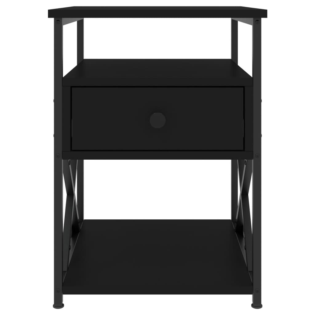 Comodino Nero 40x42x55 cm in Legno Multistrato 826073