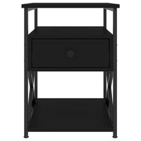 Comodino Nero 40x42x55 cm in Legno Multistrato 826073