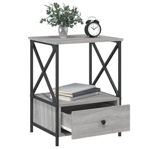 Comodini 2 pz Grigio Sonoma 50x41x65 cm in Legno Multistrato 826090