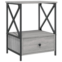 Comodini 2 pz Grigio Sonoma 50x41x65 cm in Legno Multistrato 826090