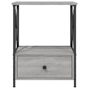 Comodini 2 pz Grigio Sonoma 50x41x65 cm in Legno Multistrato 826090