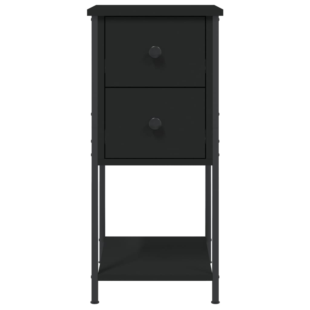 Comodino Nero 32x42x70 cm in Legno Multistrato 826093