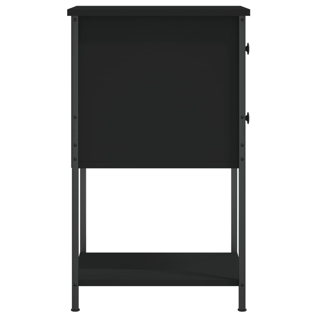 Comodino Nero 32x42x70 cm in Legno Multistrato 826093