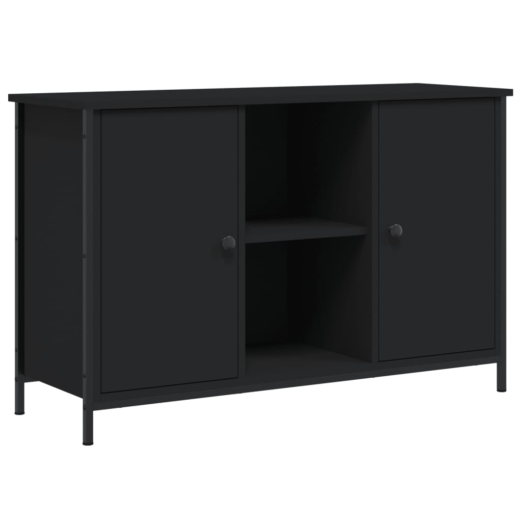 Mobile Porta TV Nero 100x35x65 cm in Legno Multistrato 832778