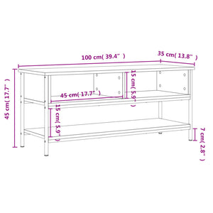 Mobile Porta TV Rovere Marrone 100x35x45cm in Legno Multistrato 832787