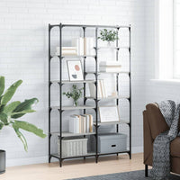 Libreria Grigio Sonoma 100x32x170 cm Legno Multistrato e Ferrocod mxl 106080