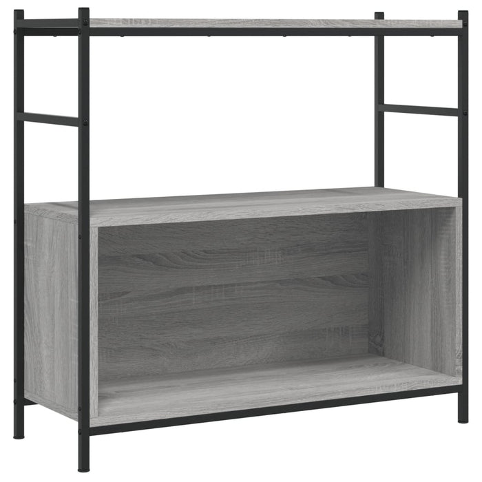 Libreria Grigio Sonoma 80x30x78,5 cm Legno Multistrato e Ferro 832796