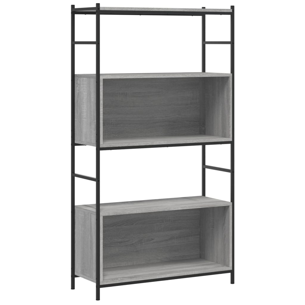 Libreria Grigio Sonoma 80x30x145,5 cm Legno Multistrato e Ferrocod mxl 106056