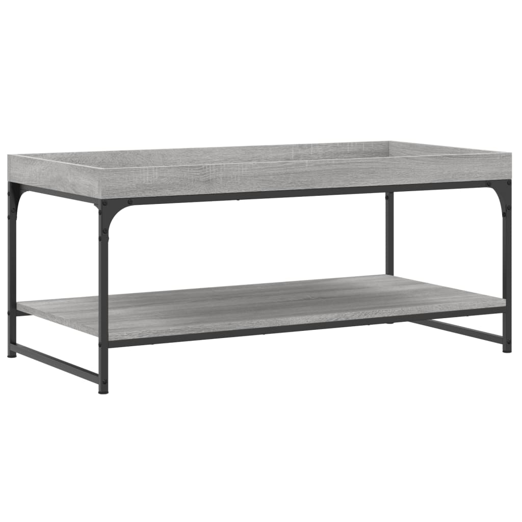 Tavolino da Salotto Grigio Sonoma 100x49x45cm Legno Multistrato 832806