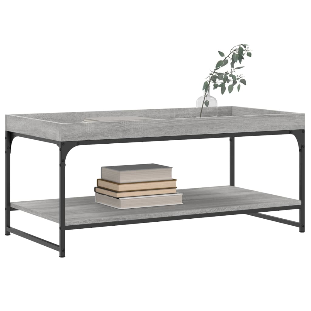 Tavolino da Salotto Grigio Sonoma 100x49x45cm Legno Multistrato 832806