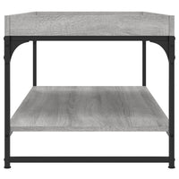 Tavolino da Salotto Grigio Sonoma 100x49x45cm Legno Multistrato 832806