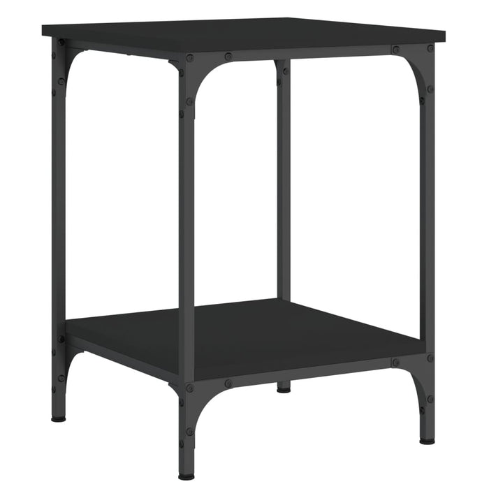 Tavolino da Salotto Nero 40x40x55 cm in Legno Multistrato 832823