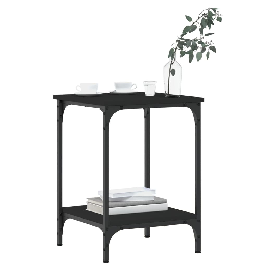 Tavolino da Salotto Nero 40x40x55 cm in Legno Multistrato 832823