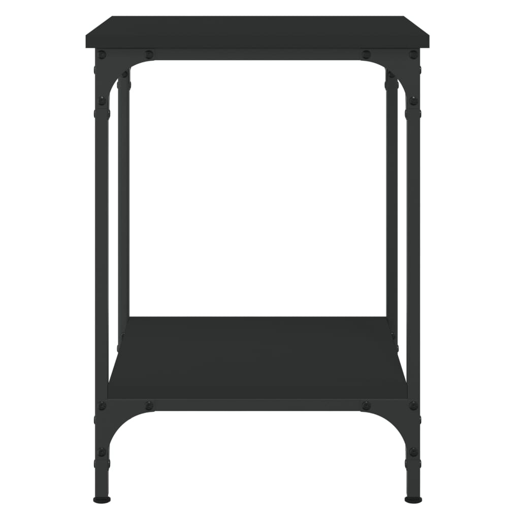 Tavolino da Salotto Nero 40x40x55 cm in Legno Multistrato 832823